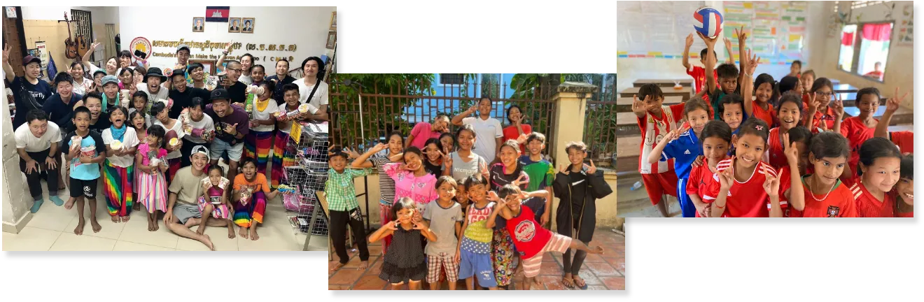 フィリピン・カンボジアなど、寄付が届く地域のイメージ